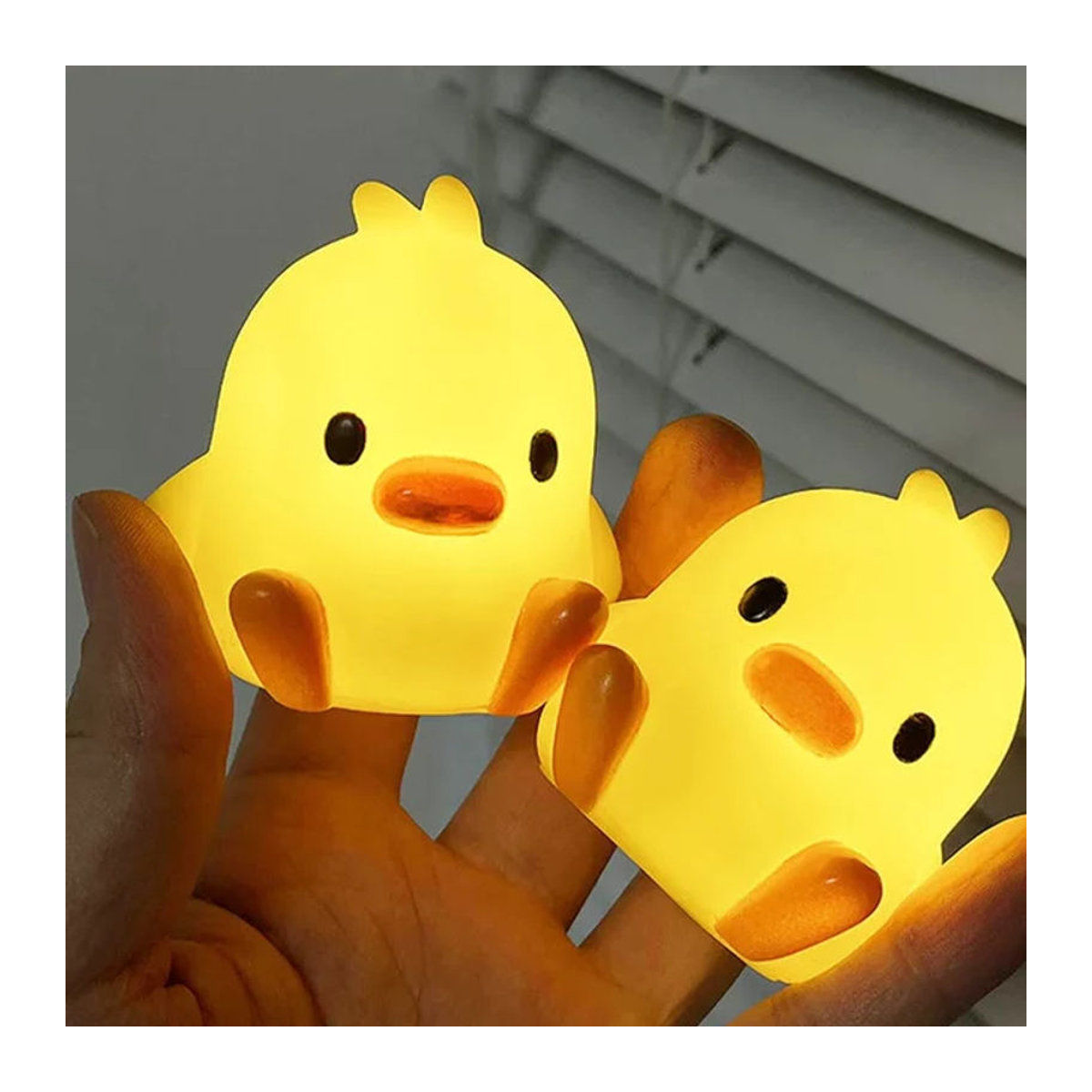 XIWANGFIRE Enten-Nachtlampe aus Kunststoff in Gelb als dekorative Tischleuchte für das Schlafzimmer - Bild 1