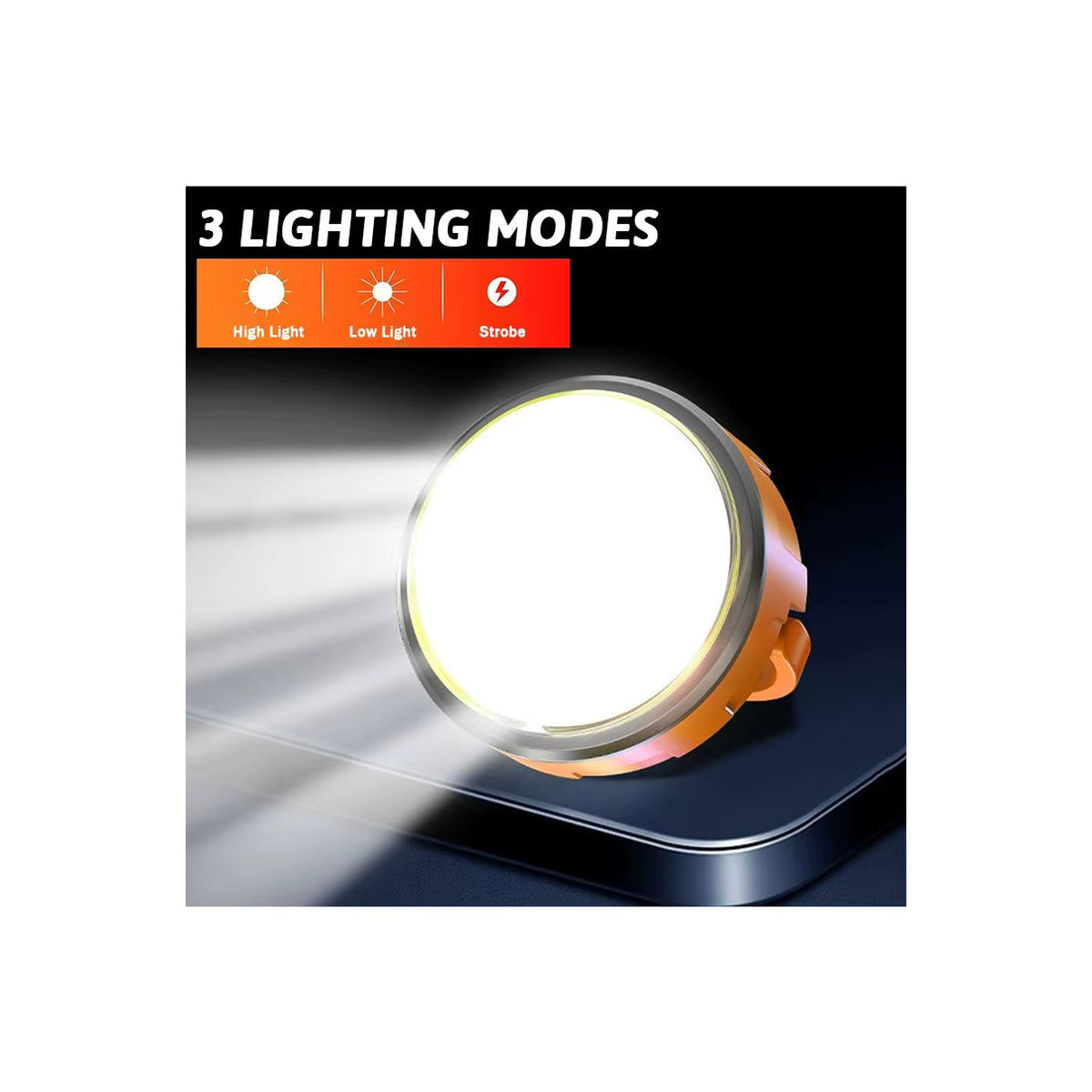 XIWANGFIRE Hochleistungs-Mini-Taschenlampe mit LED, wiederaufladbar und Magnet, tragbares Campinglicht mit 3 Beleuchtungsmodi - Bild 6