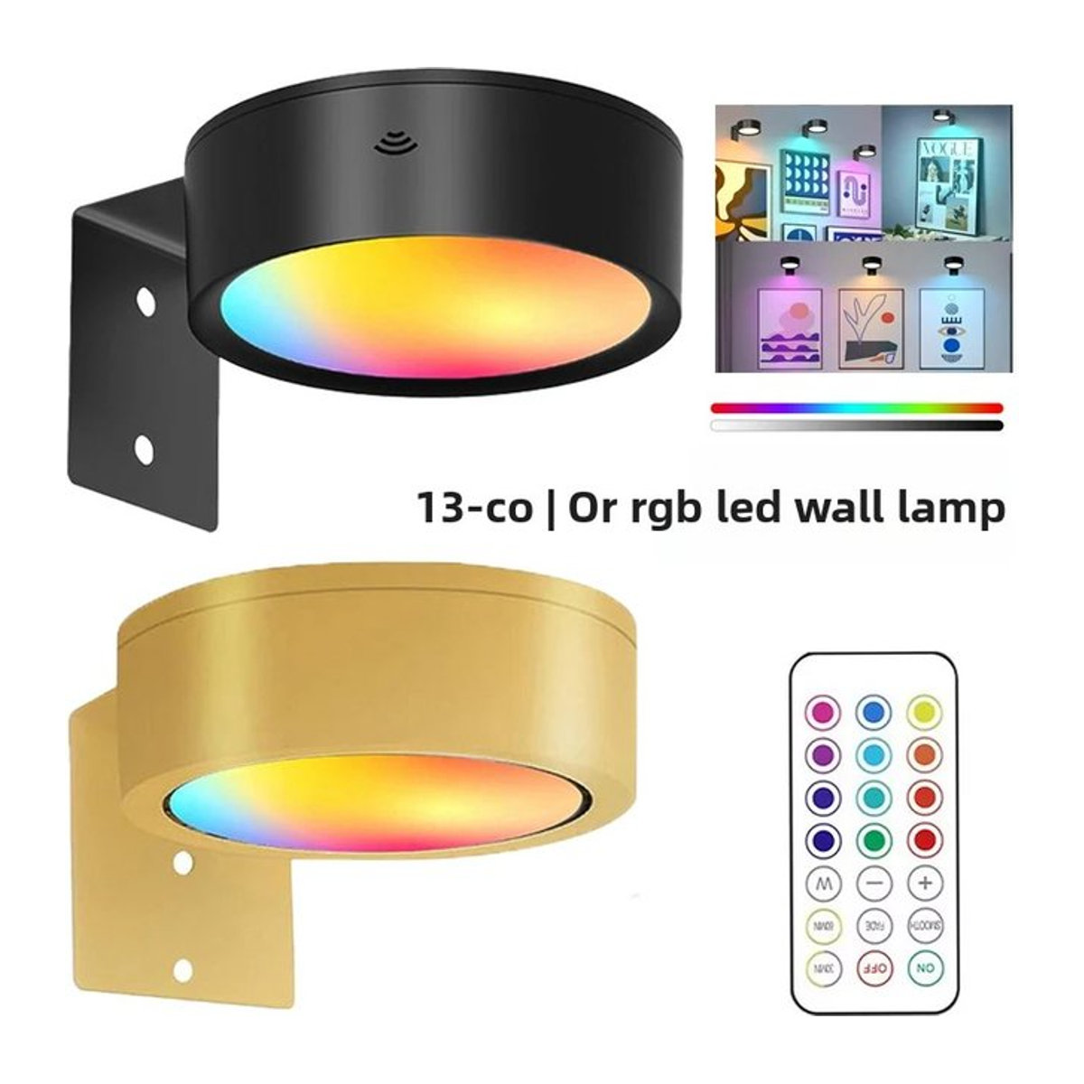 XIWANGFIRE LED-Magnetkunst-Display-Licht Schwarz, batteriebetriebener dimmbarer Malscheinwerfer mit 13 Beleuchtungsmodi und minimalistischem Design - Bild 1
