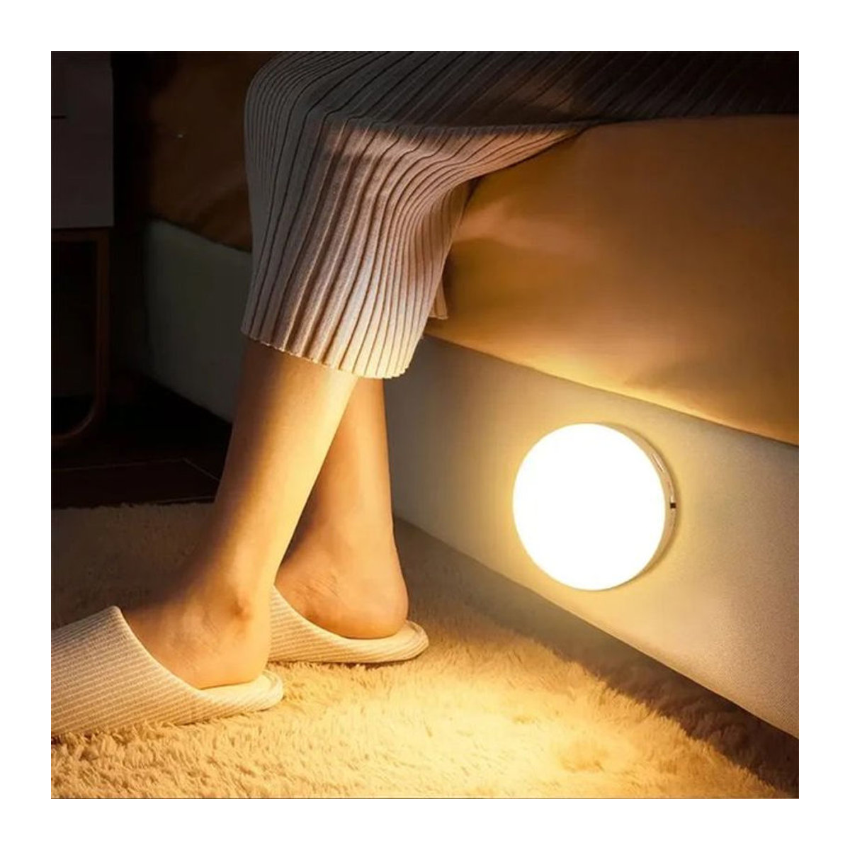 XIWANGFIRE LED Nachtlicht mit Bewegungssensor, USB aufladbare magnetische Wandleuchte für Küche, Schlafzimmer und Treppen, minimalistisches Design - Bild 1