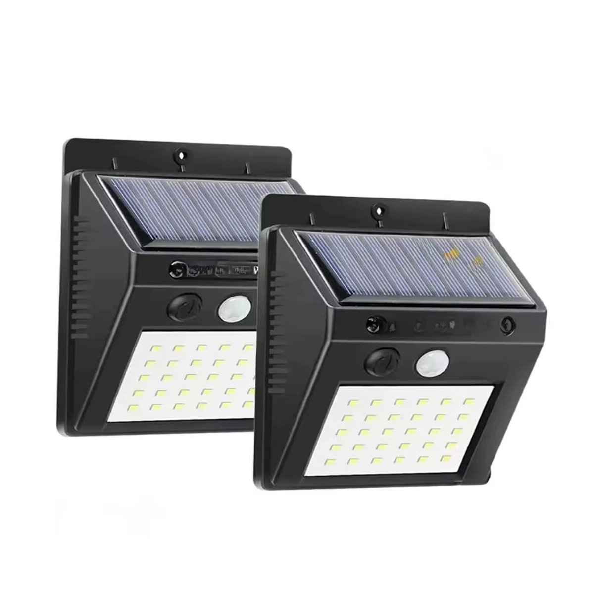 XIWANGFIRE LED Solar Wandleuchte mit Bewegungssensor, wasserdicht, Schwarz, minimalistisches Design für Garten, Hof und Garage - Bild 7