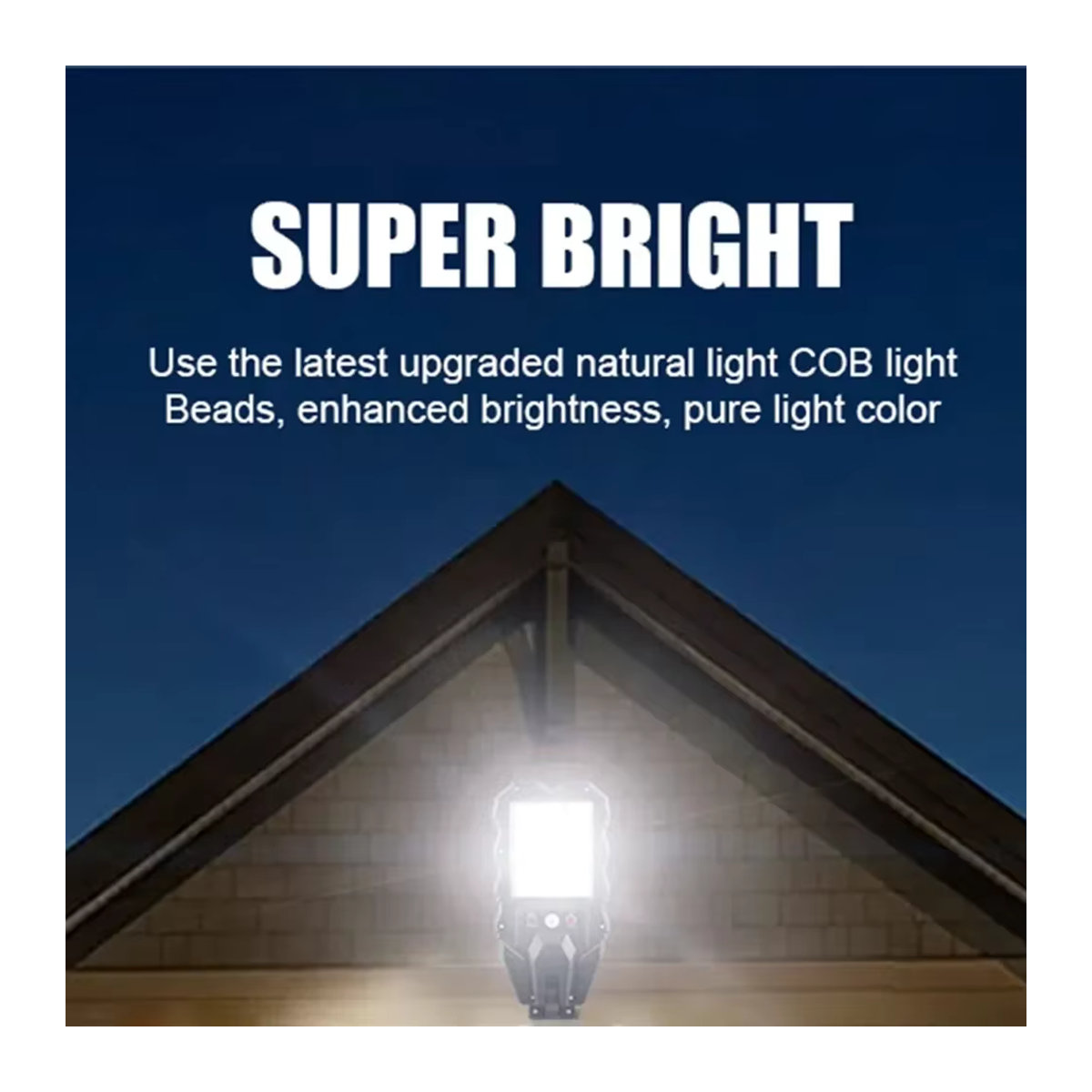 XIWANGFIRE Solar LED Wandleuchte Schwarz mit 3 Modi und Motion Sensor für den Außenbereich - Bild 2