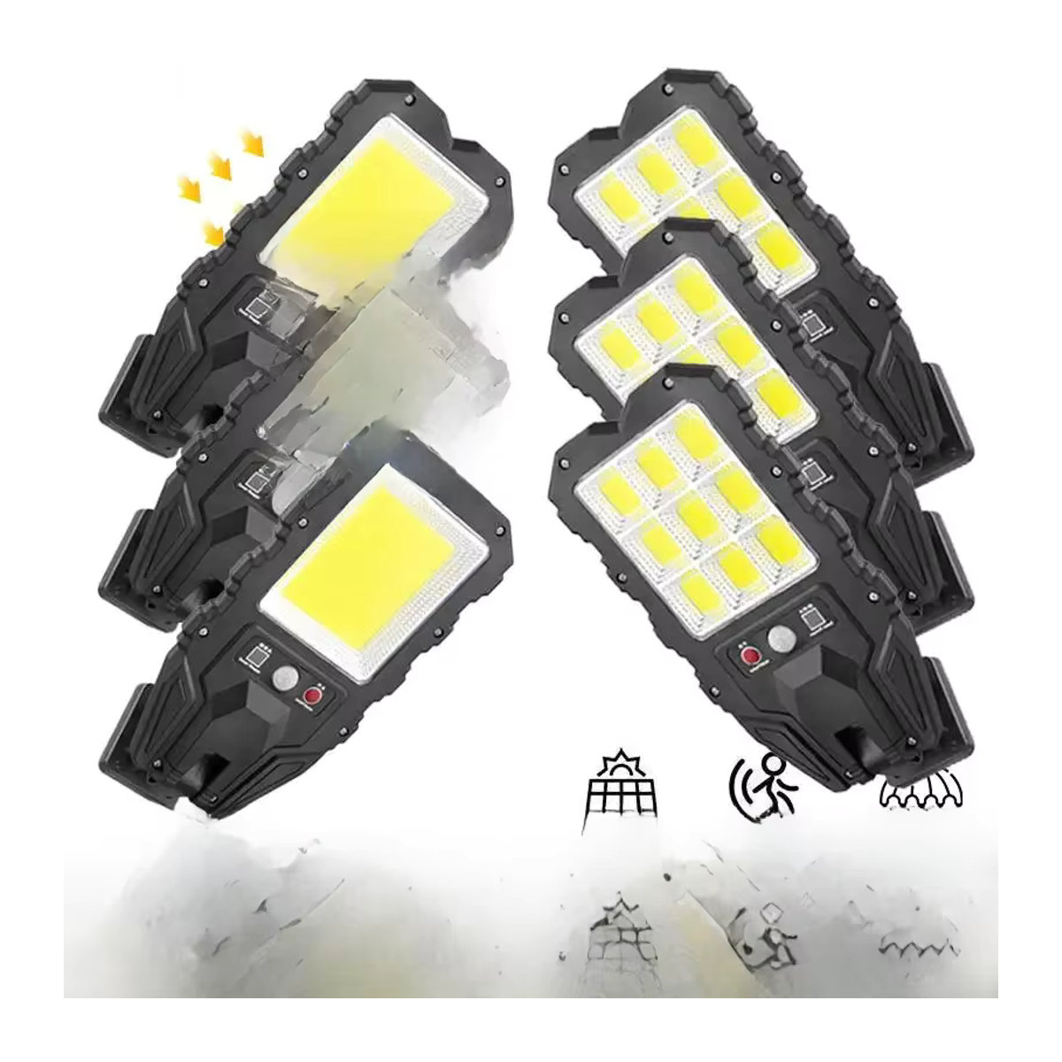 XIWANGFIRE Solar LED Wandleuchte Schwarz mit 3 Modi und Motion Sensor für den Außenbereich - Bild 7