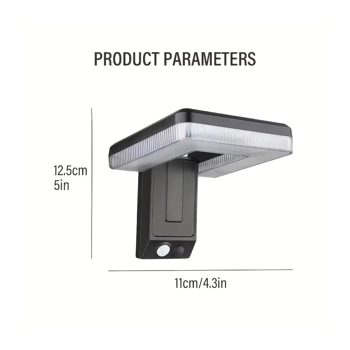XIWANGFIRE Solar-Wandleuchte Schwarz mit LED, Bewegungsmelder und Fernbedienung, faltbare Außenlampe mit 3 Modi und IP65 Wasserdichtigkeit - Bild 6