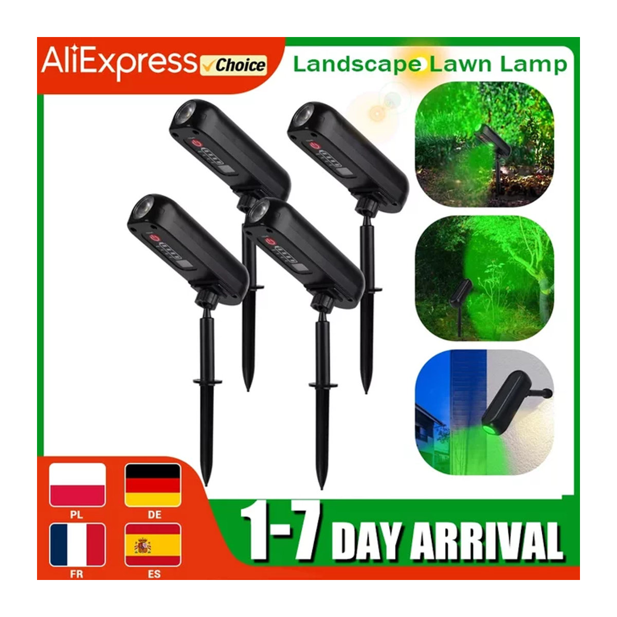 XIWANGFIRE Solar Wegeleuchte Schwarz Minimalistisch Wasserdicht für Garten und Außenbereich - Bild 1