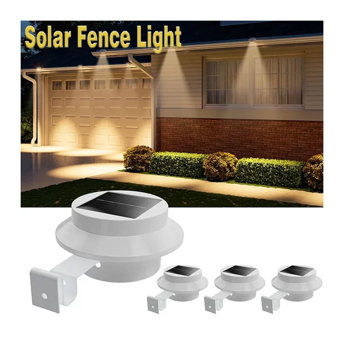 XIWANGFIRE Solarleuchte aus Aluminium in Weiß, minimalistische Außenbeleuchtung für Garten, Terrasse und Veranda - Bild 1