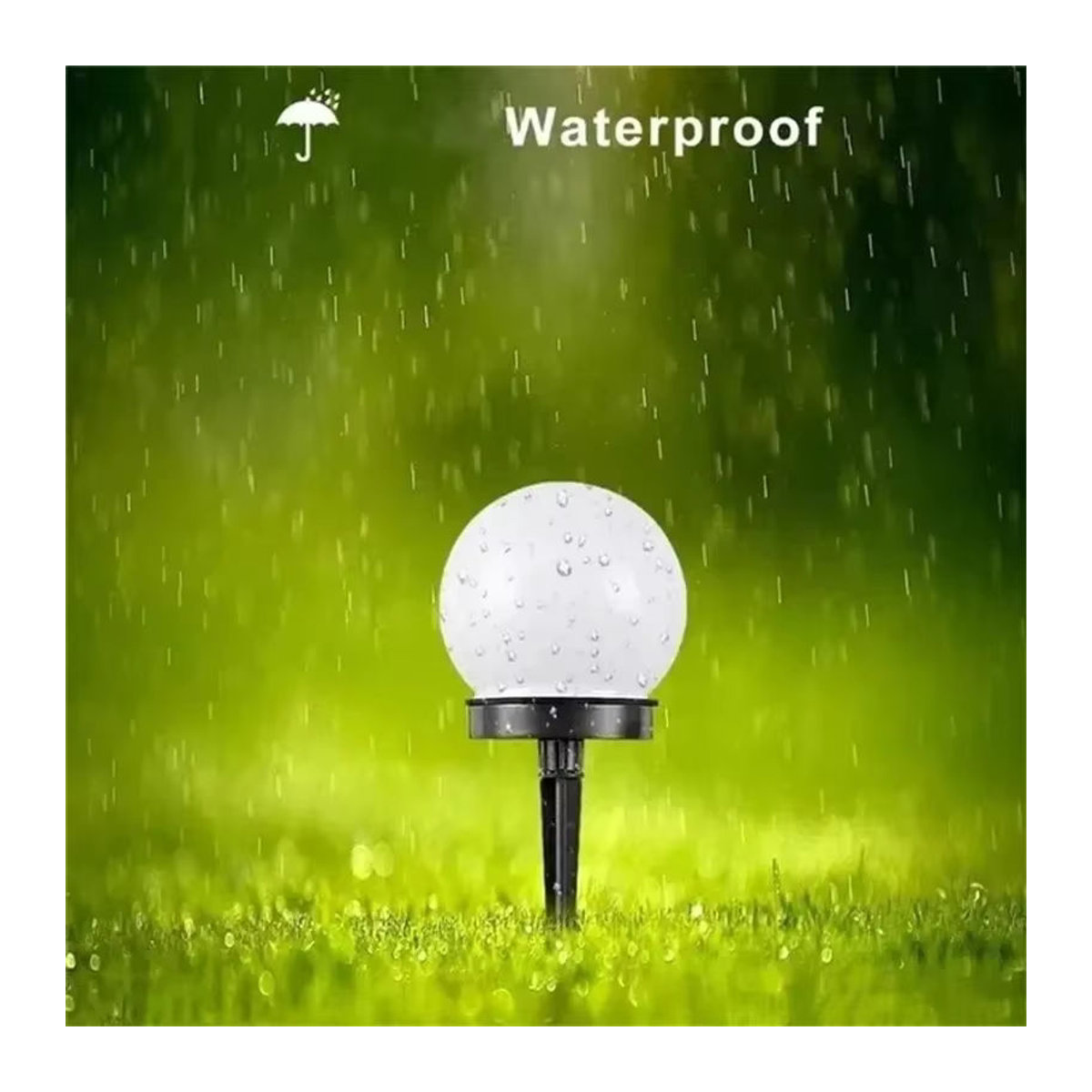 XIWANGFIRE Solarleuchte LED Ball Lichter wasserdicht für Garten und Außenbereich in Schwarz oder Weiß - Bild 2
