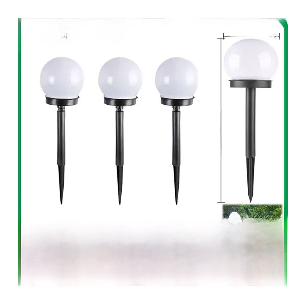 XIWANGFIRE Solarleuchte Runde Kugel LED Outdoor Wasserdicht Schwarz Minimalistisch - Bild 7