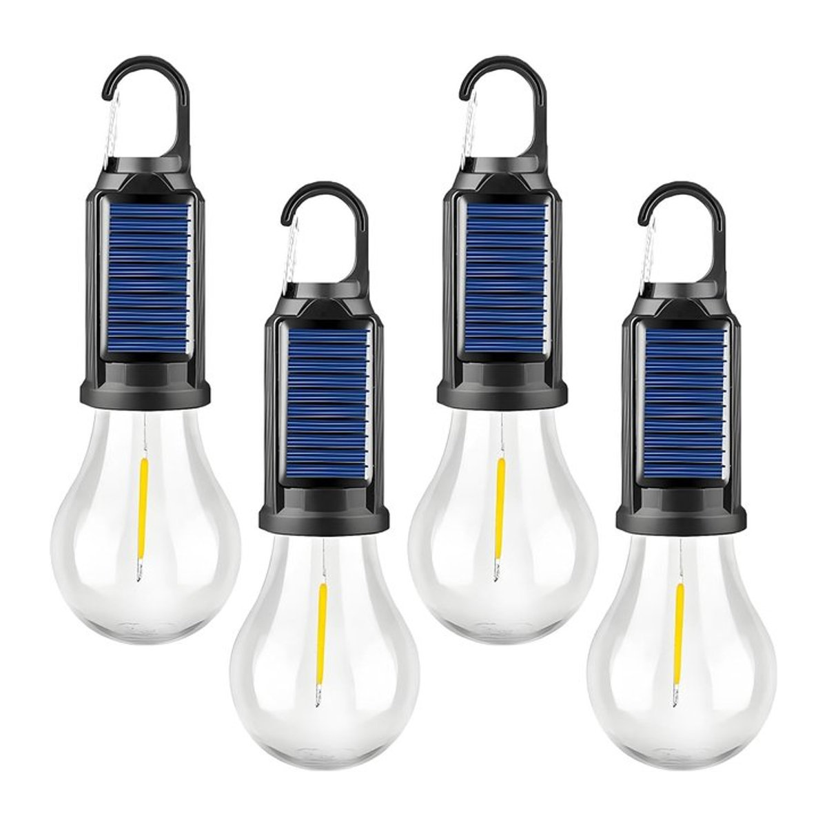XIWANGFIRE Tragbare LED Camping Lampe mit Solar- und USB-Ladefunktion, Wasserdichte Outdoor Nachtleuchte für Garten und Camping - Bild 1
