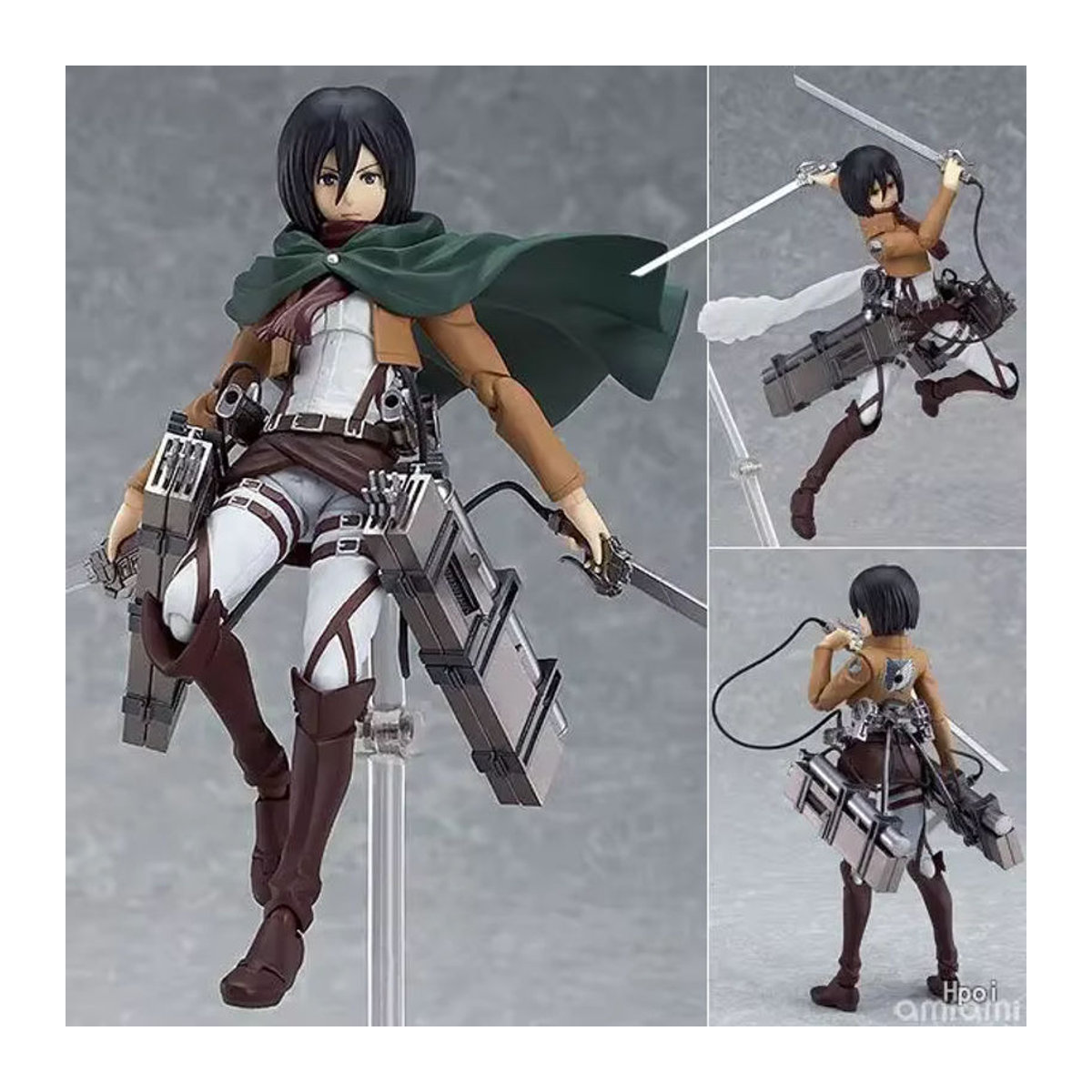XIWANXILE Anime Figur Shingeki no Kyojin Eren Yeager Levi Mikasa Modell Puppe mehrfarbig - Bild 4