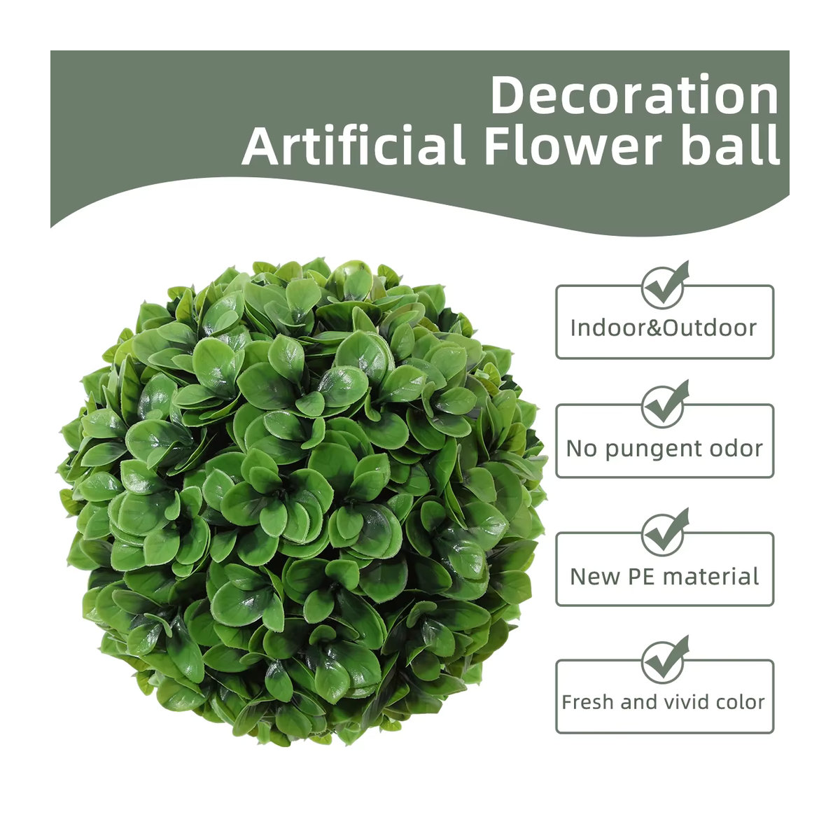 Xiya Künstlicher Buchsbaum Ball in Grün als Dekoration für Garten, Home Deco und Hochzeiten - Bild 4