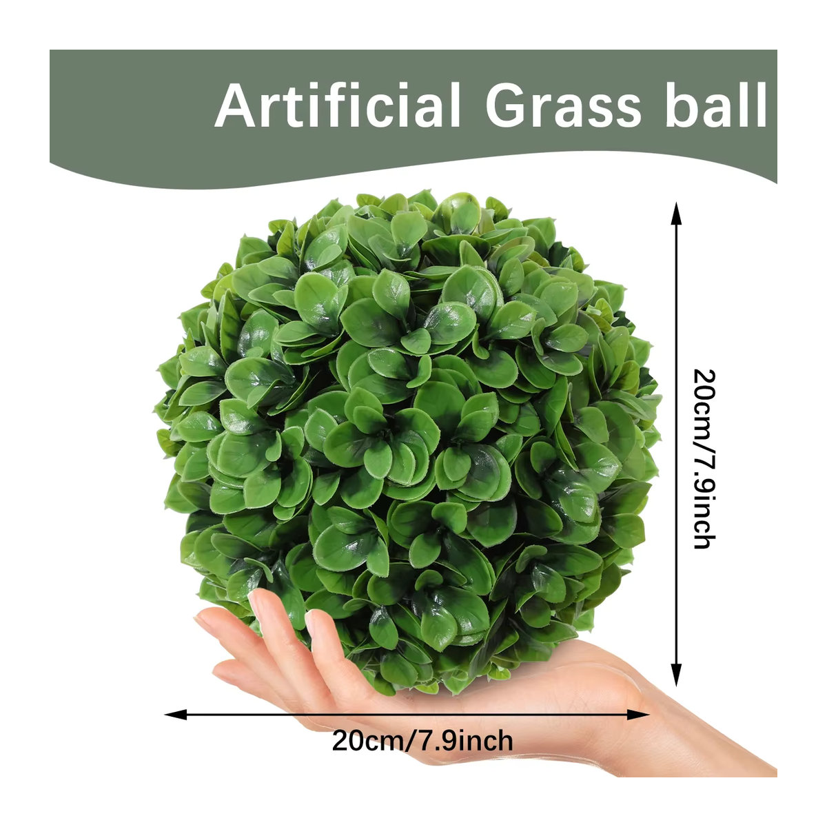 Xiya Künstlicher Buchsbaum Ball in Grün als Dekoration für Garten, Home Deco und Hochzeiten - Bild 6