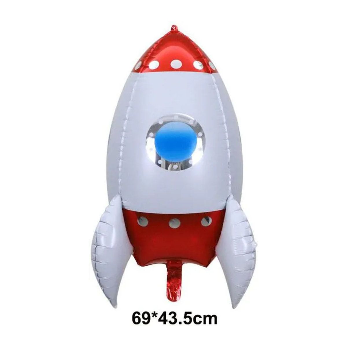 xly1818 4D Stehende Raketenballons aus Alufolie in Rot für Weltraum Thema Geburtstagsparty und Kindergeburtstag - Bild 1