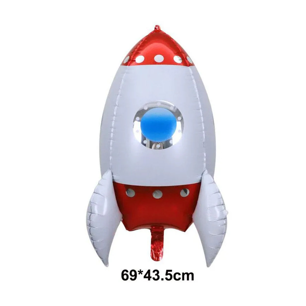 xly1818 4D Stehende Raketenballons aus Alufolie in Rot für Weltraum Thema Geburtstagsparty und Kindergeburtstag - Bild 2