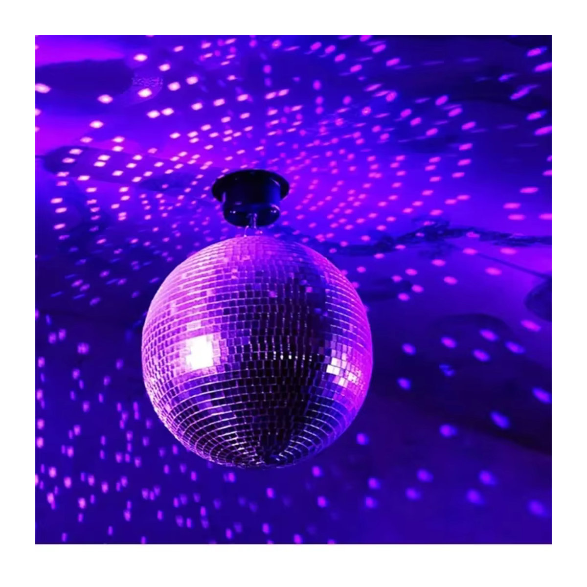 XMSJ Disco-Kugel aus Glas in Silber, runde Spiegelkugel mit Schlaufe zum Aufhängen, dekoratives Ornament für Party und Weihnachten - Bild 2
