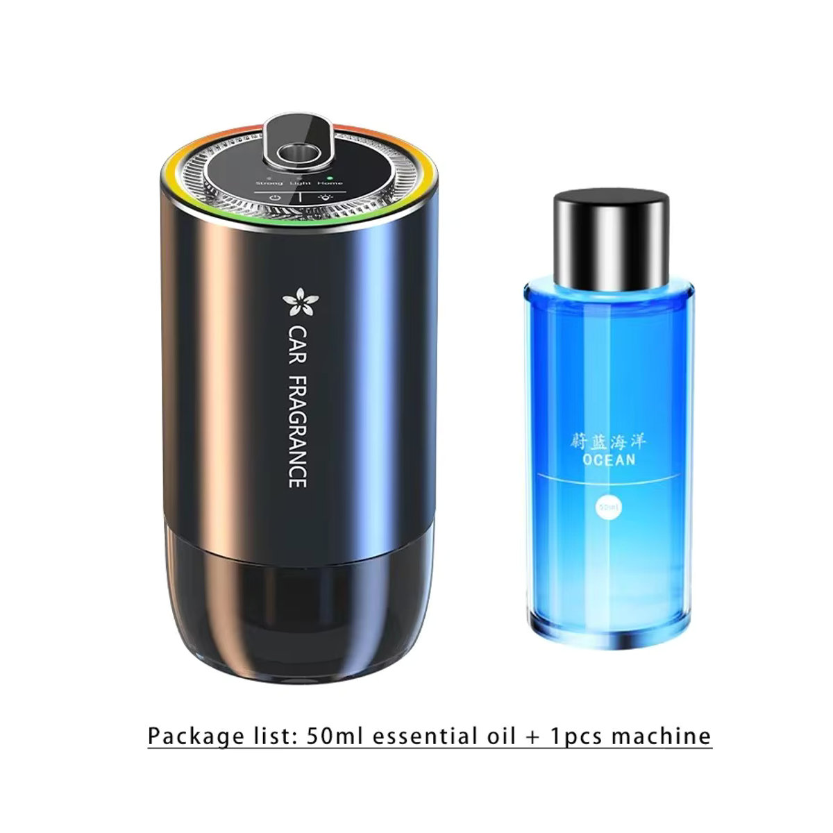 XMSJ Elektrischer Auto Lufterfrischer mit LED Licht, USB aufladbarer Duft Diffusor für Aromatherapie, Schwarz - Bild 7