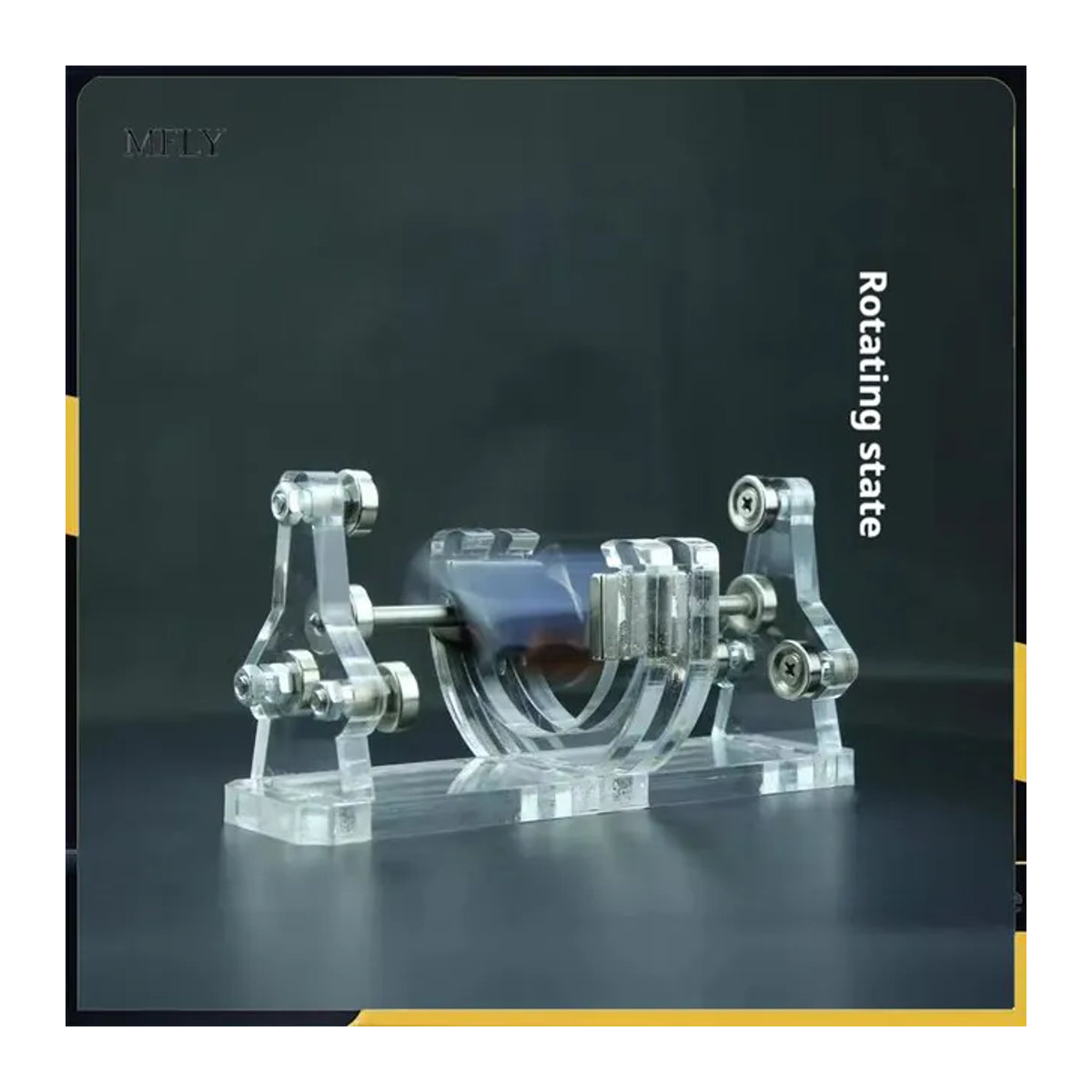 XMSJ Magnetischer Solargenerator mit Aufhängungstechnologie als minimalistisches Levitationsornament in Transparent und Geometrischem Design - Bild 1