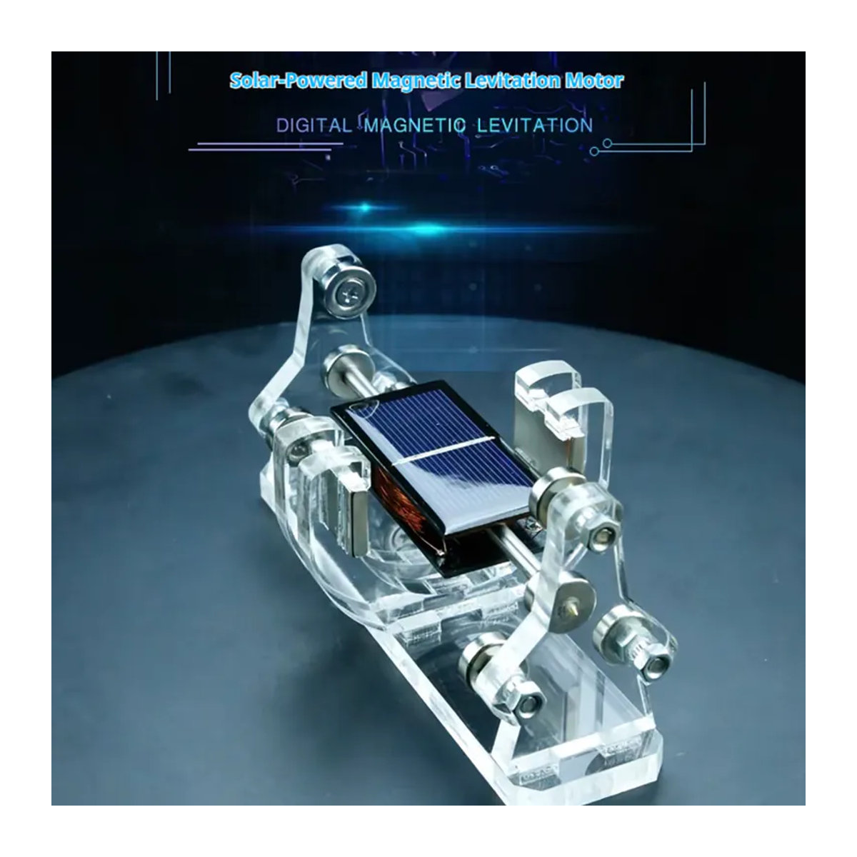 XMSJ Magnetischer Solargenerator mit Aufhängungstechnologie als minimalistisches Levitationsornament in Transparent und Geometrischem Design - Bild 2