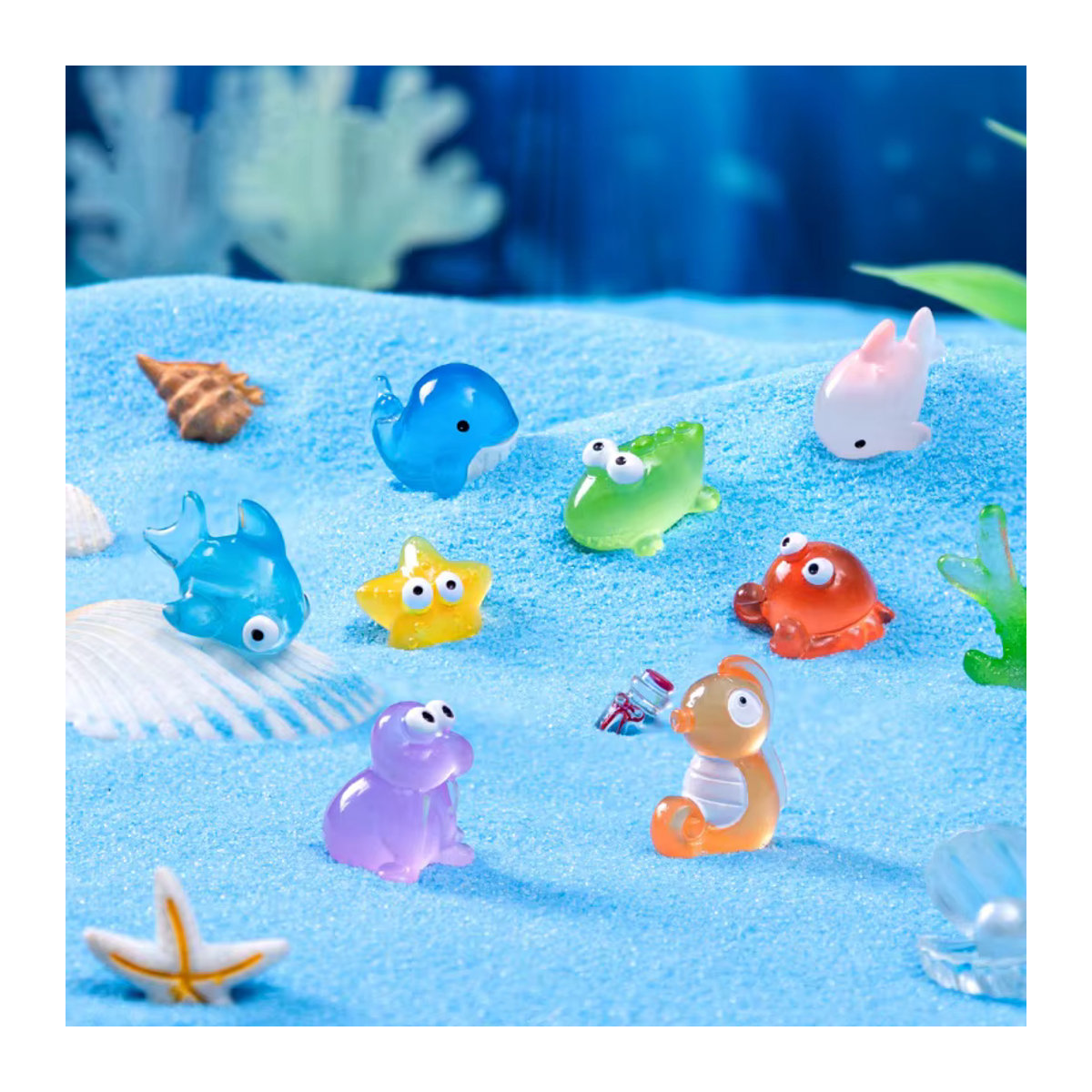 XMSJ Mini-Meeresfiguren aus Kunstharz in Mehrfarbig für dein DIY Aquarium und Mikro-Gartenlandschaften - Bild 4