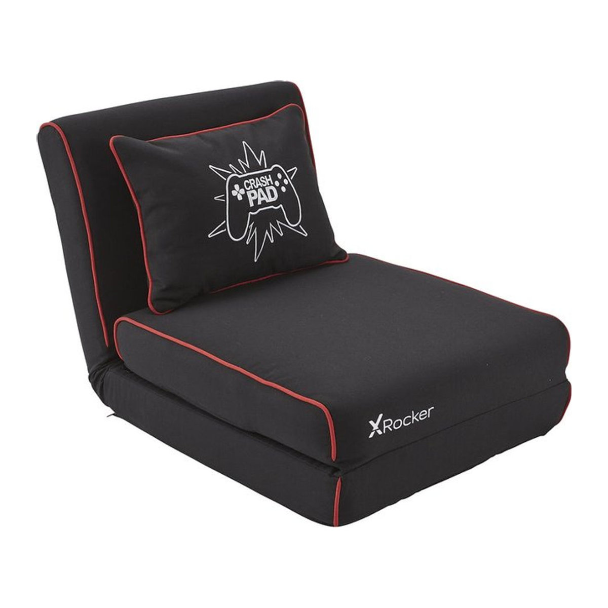 XROCKER Crash Pad JR Gaming Klappsessel und Schlafmatratze mit Polsterung in Schwarz - Bild 1
