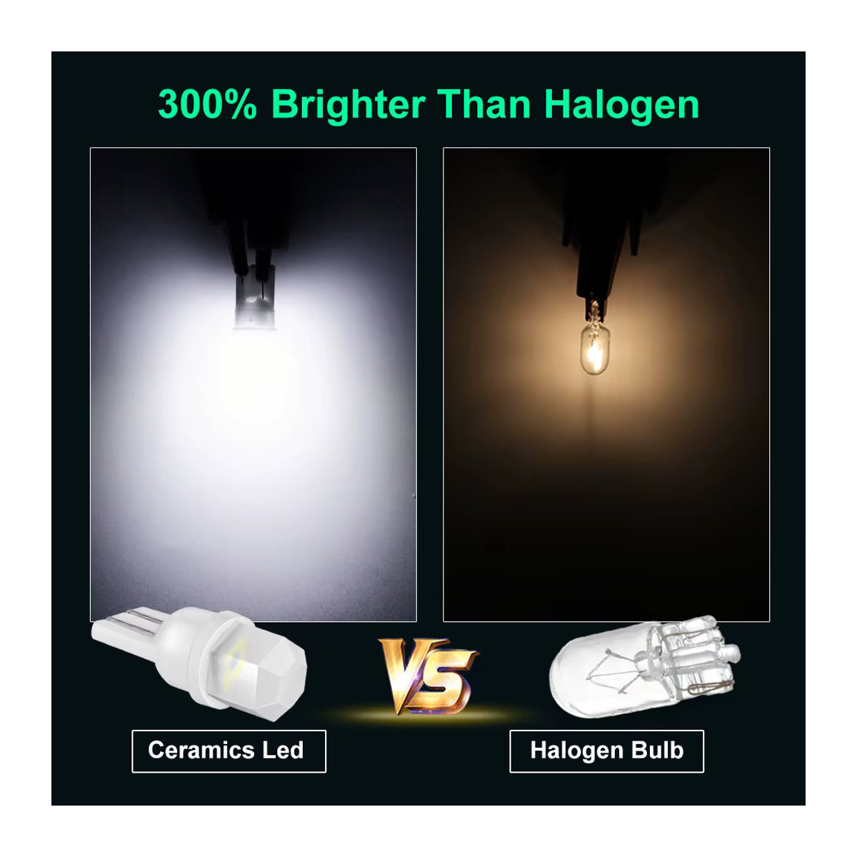 XSTORM 10er Set Keramik T10 W5W LED Lampen mit Canbus 4SMD 3030 in Weiß für Auto Innenbeleuchtung und Seitenmarkierung 12V - Bild 4