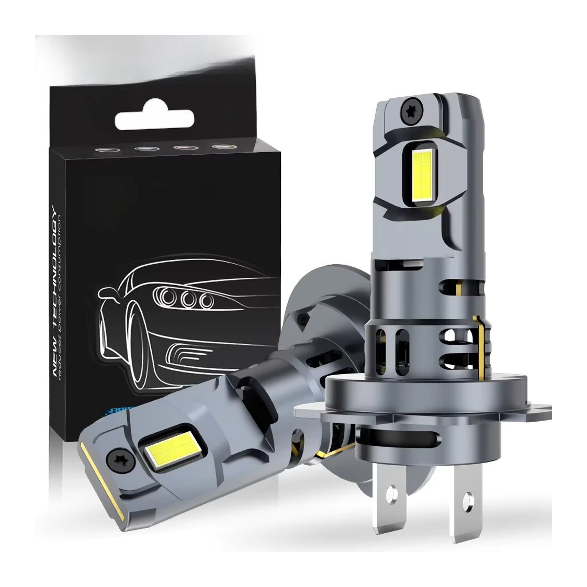 XSTORM H7 LED Scheinwerfer Birne Mini CSP mit 60W und 20000LM in Kaltweiß - Bild 1