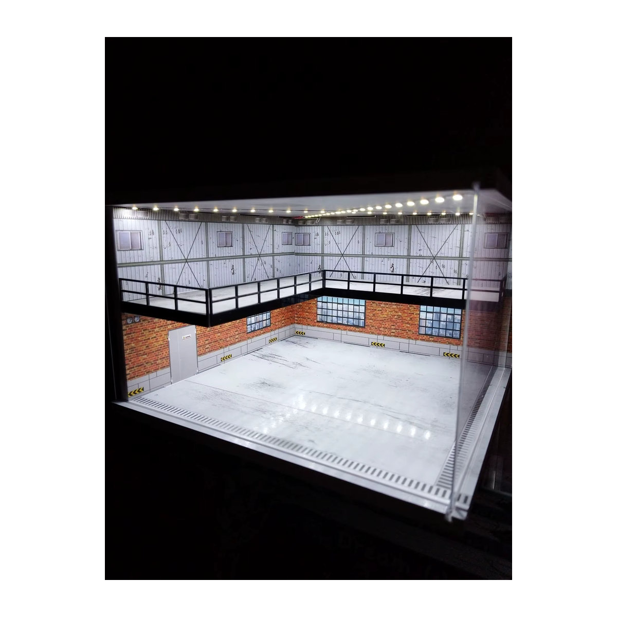 XUFAN Diorama Auto Garage Modell mit LED Beleuchtung im Industrial Design, - Bild 3