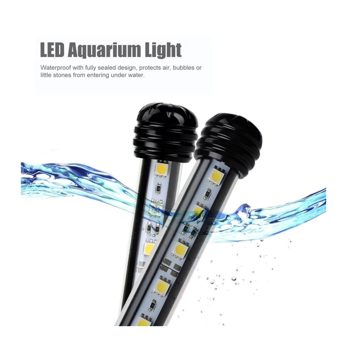XUNATA 12V RGB Aquariumlicht mit Fernbedienung, wasserdichte Unterwasser-Tauchlampe für Wasserpflanzen und Amphibien - Bild 4