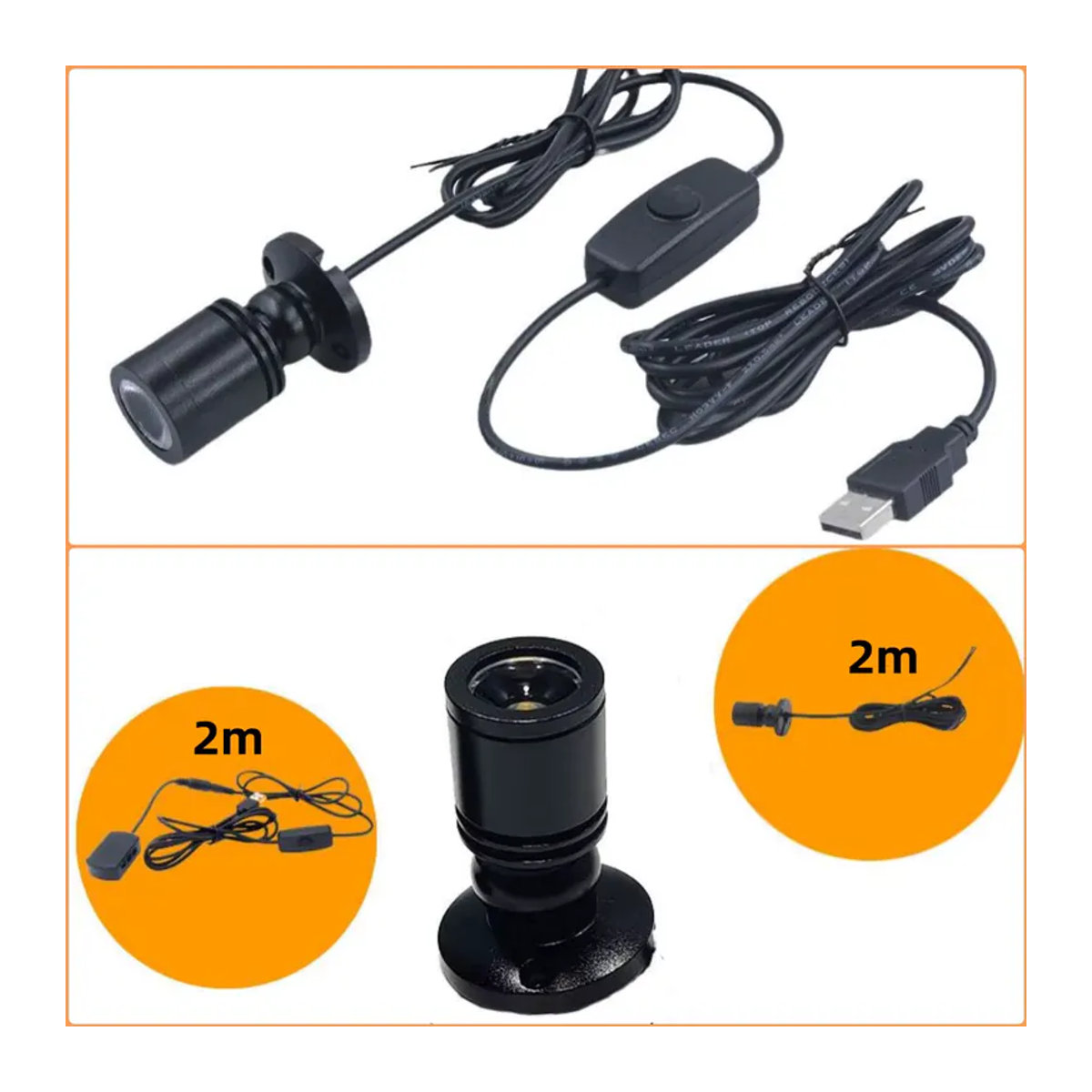 XUNATA LED Mini Strahler 5V dimmbare Möbelbeleuchtung als Schrankleuchte und Akzentlicht in verschiedenen Farben - Bild 3