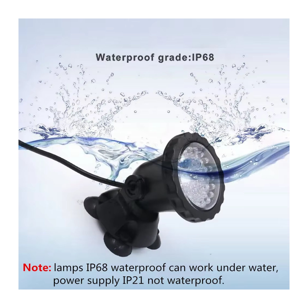 XUNATA RGB LED Unterwasserlicht mit 36 LEDs und Bluetooth App-Steuerung, IP68 wasserdichter Scheinwerfer für Schwimmbad und Aquarium - Bild 3