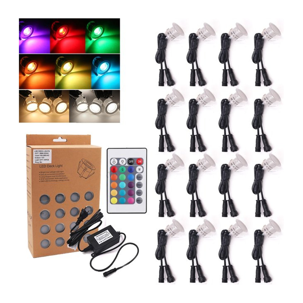 XUNATA RGB LED Wegeleuchte IP67 Wasserdicht aus Edelstahl für Garten und Landschaft in Bunt oder Weiß - Bild 1