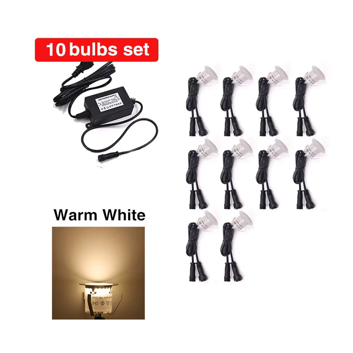 XUNATA RGB LED Wegeleuchte IP67 Wasserdicht aus Edelstahl für Garten und Landschaft in Bunt oder Weiß - Bild 5