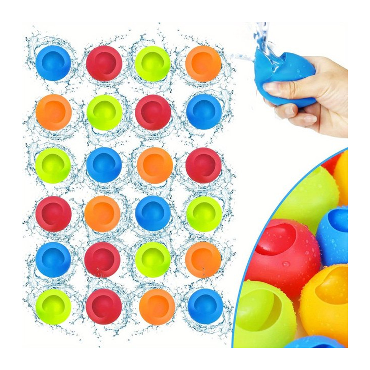XYTLEZONE Nachfüllbare Wasserbälle für den Pool und Außenbereich als Wasserspielzeug - Bild 1