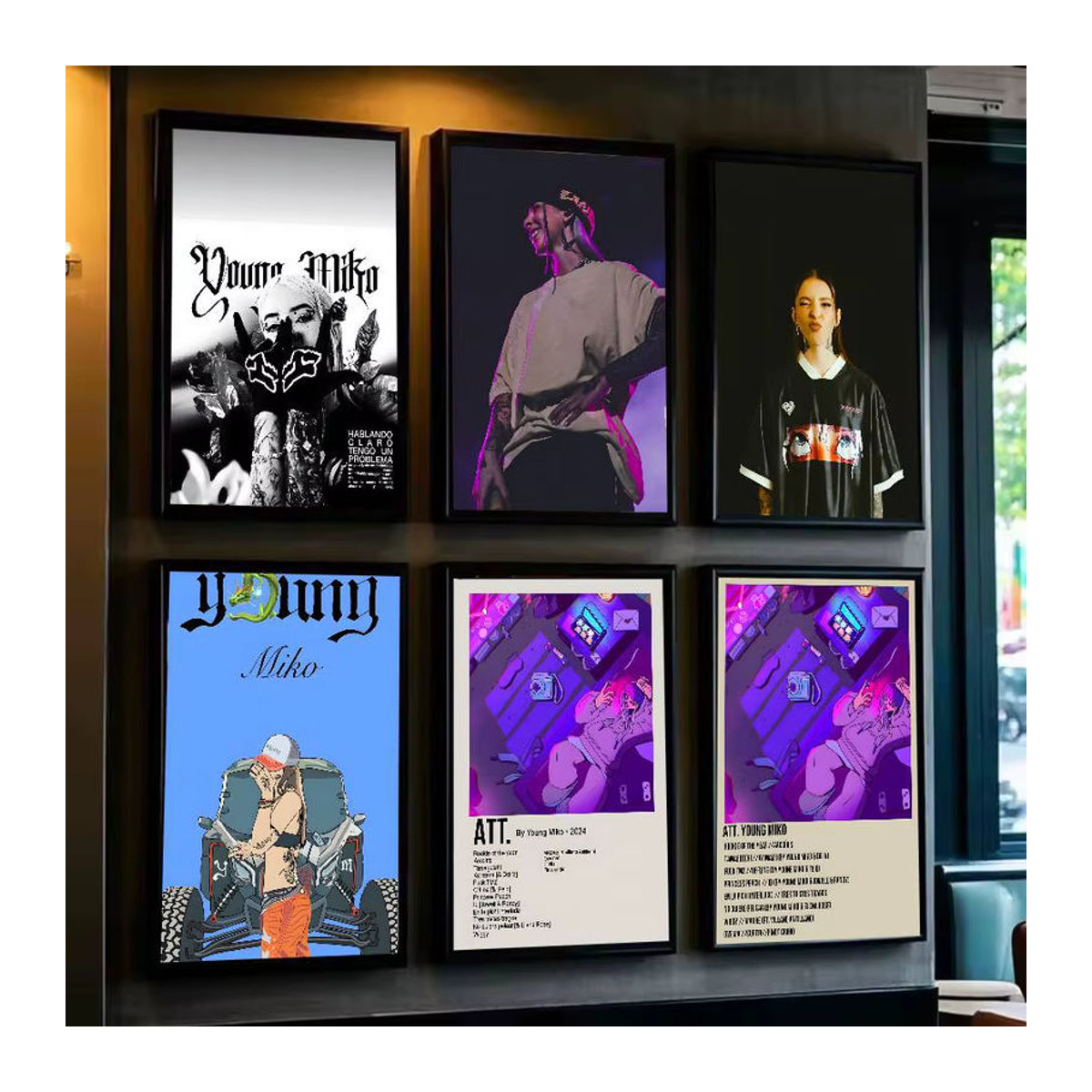 Y-Young M-Miko RAPPER Poster Porträt Kunst auf Papier, mehrfarbig, wandmontiert - Bild 2