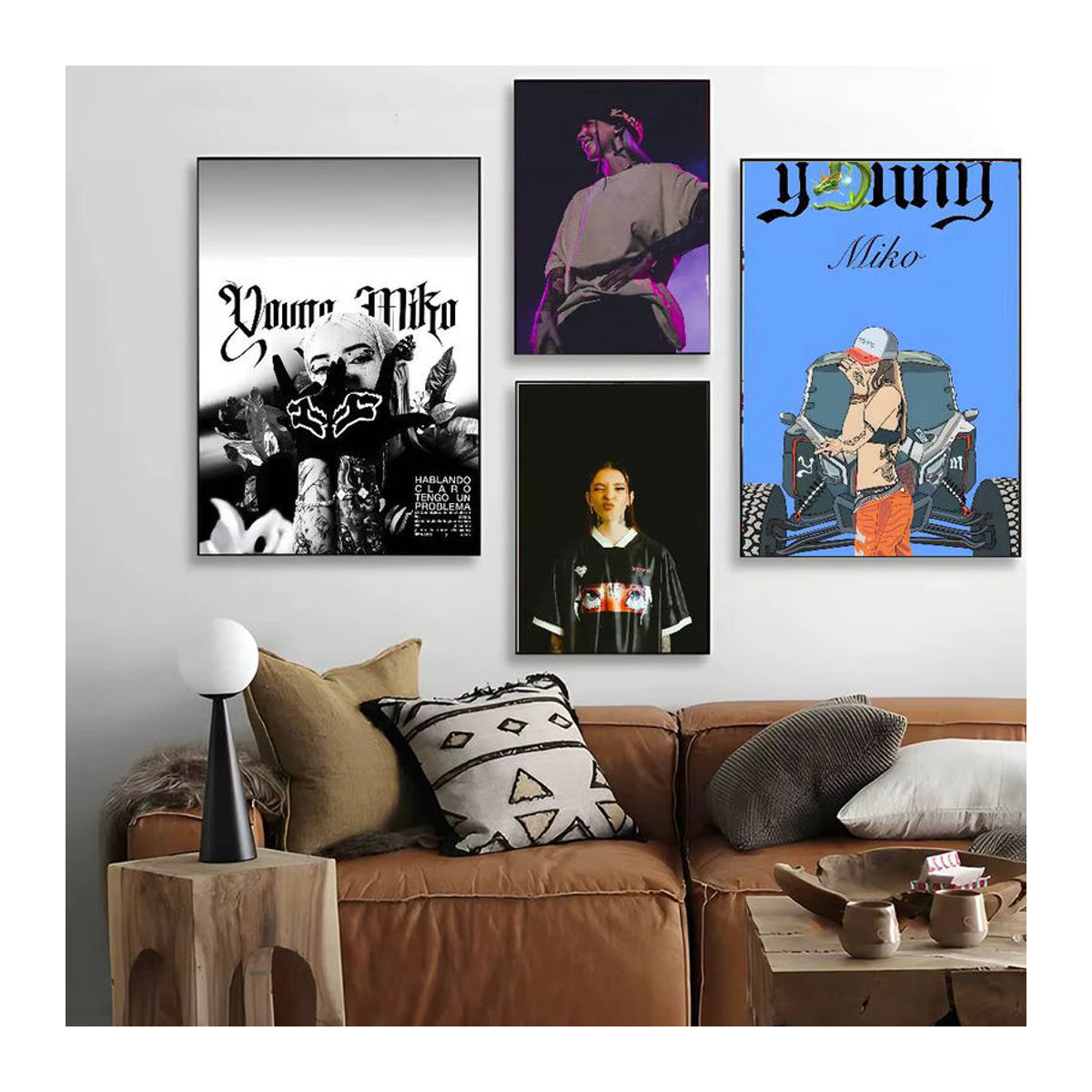 Y-Young M-Miko RAPPER Poster Porträt Kunst auf Papier, mehrfarbig, wandmontiert - Bild 5
