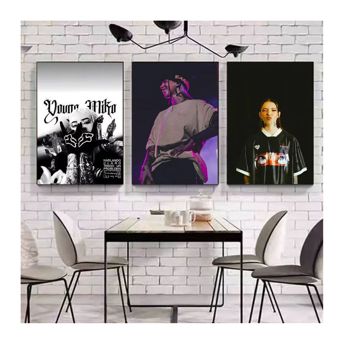 Y-Young M-Miko RAPPER Poster Porträt Kunst auf Papier, mehrfarbig, wandmontiert - Bild 6