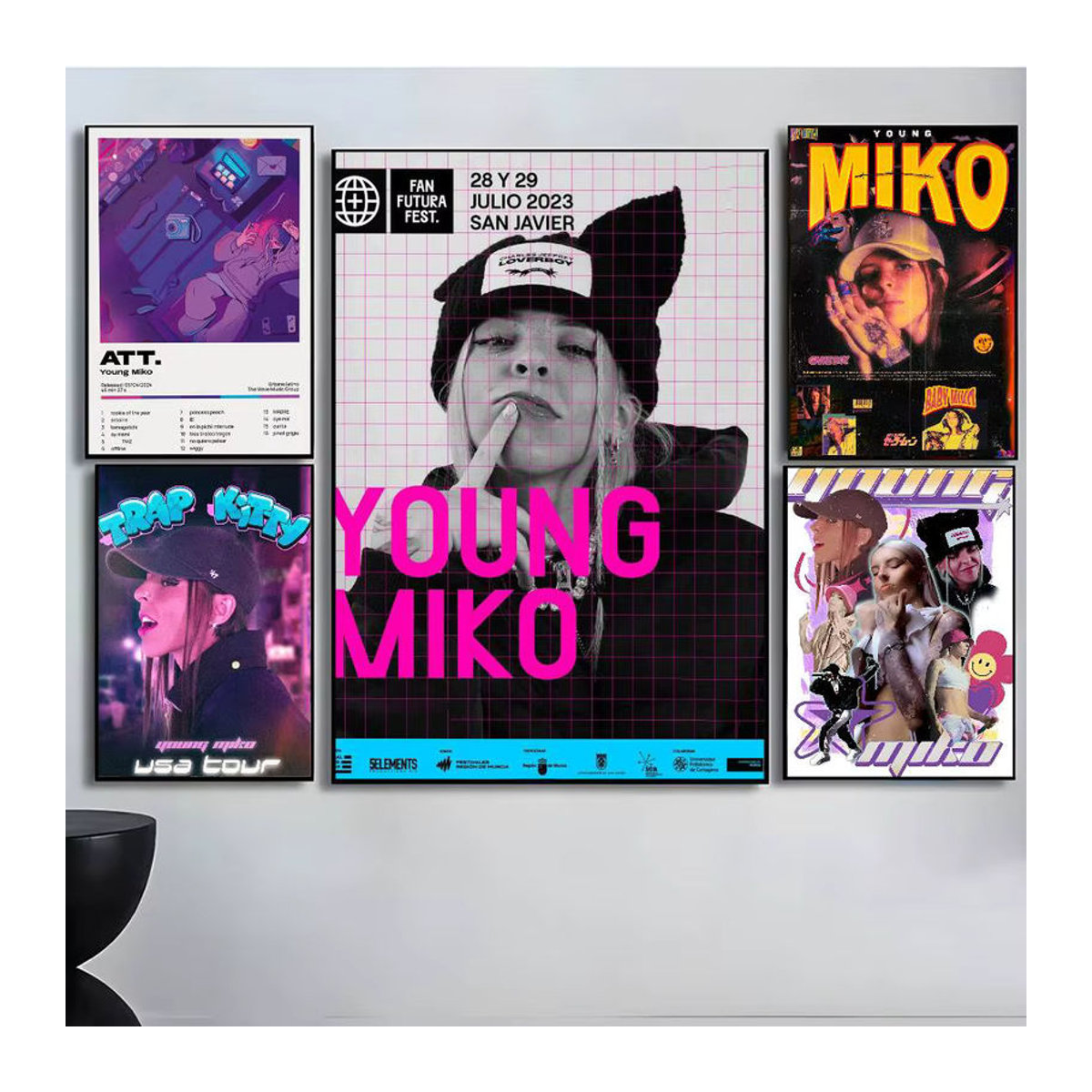 Y-Young Miko Poster Kunst Porträt auf Papier, mehrfarbig, Hochformat, Rahmenlos - Bild 2