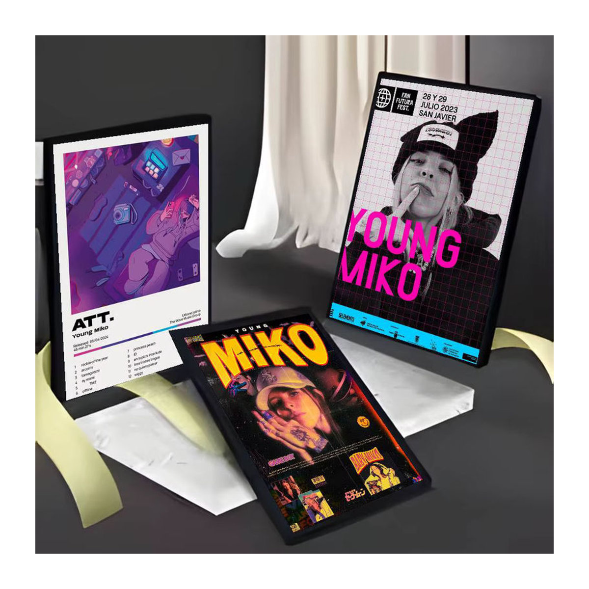 Y-Young Miko Poster Kunst Porträt auf Papier, mehrfarbig, Hochformat, Rahmenlos - Bild 5