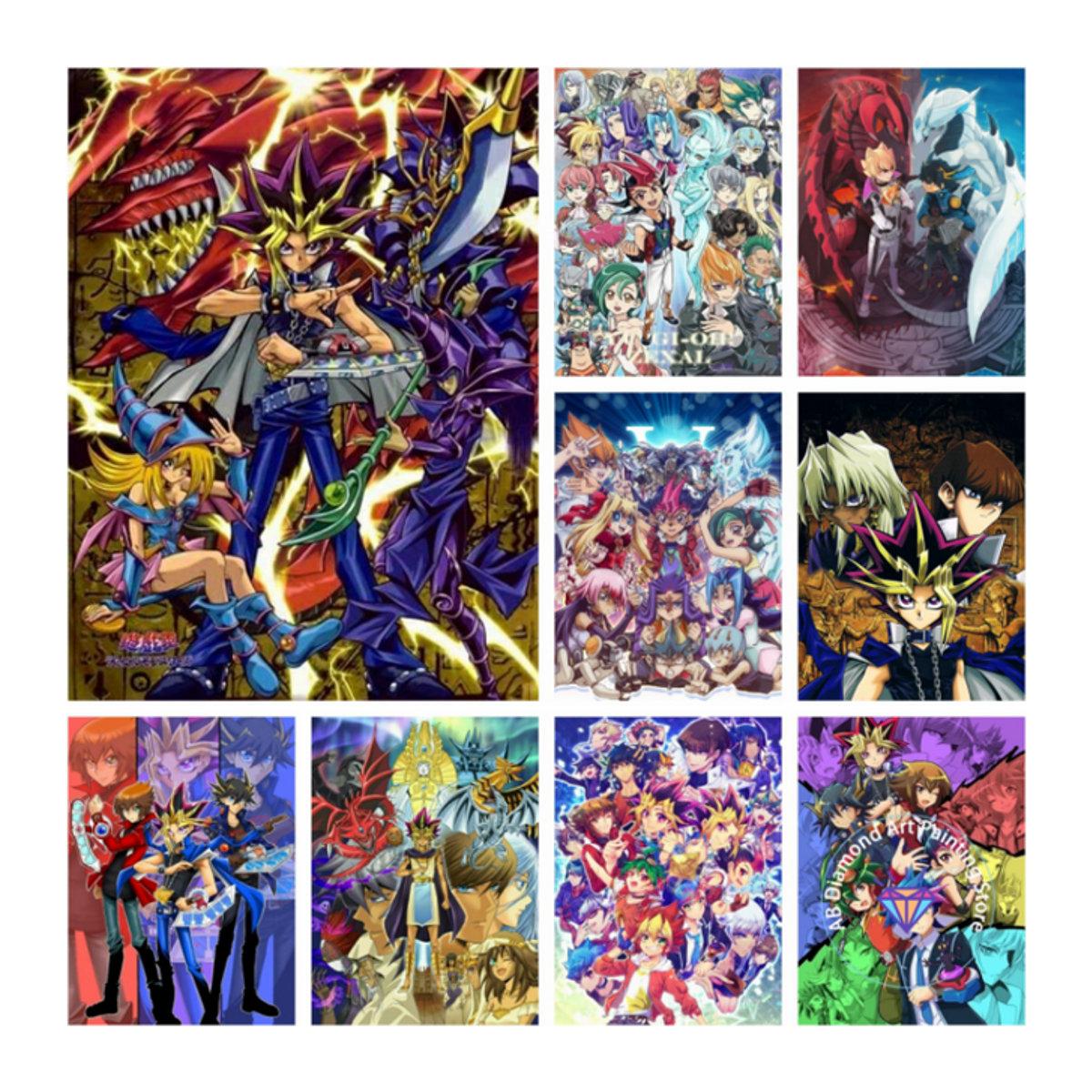 Y-Yu-Gi-Oh Klassisches Anime Diamant-Malerei-Set 5D DIY Cartoon Diamant-Stickerei in Mehrfarbig - Bild 1