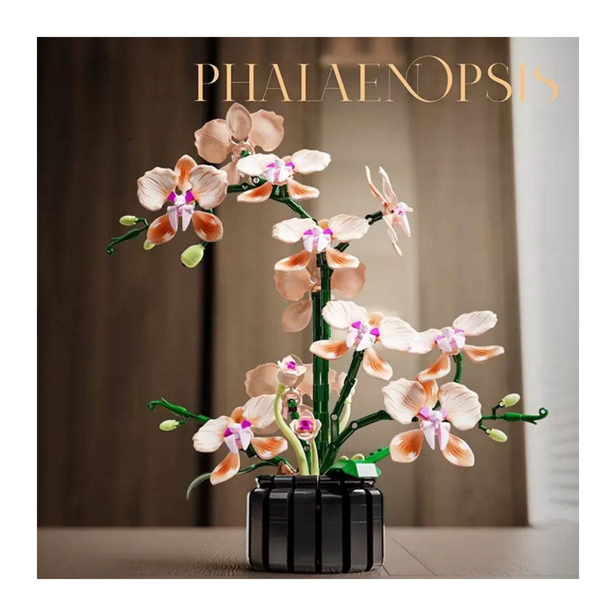 Yaafun MOC Phalaenopsis Orchideen-Baustein-Set, Kreatives DIY Blumen-Bouquet Modell aus Kunststoff, Mehrfarbig, 866 Teile - Bild 2