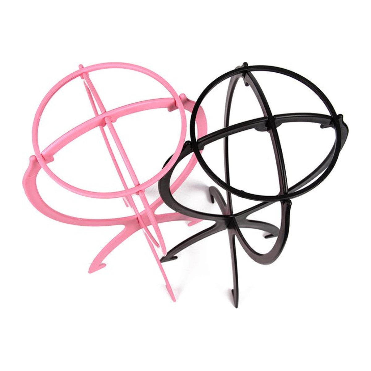 Yajukai Perückenständer aus Kunststoff in Rosa, Tragbarer Mannequin-Kopf zur Aufbewahrung und zum Display, Höhe: 36 cm, Breite: 17 cm - Bild 1