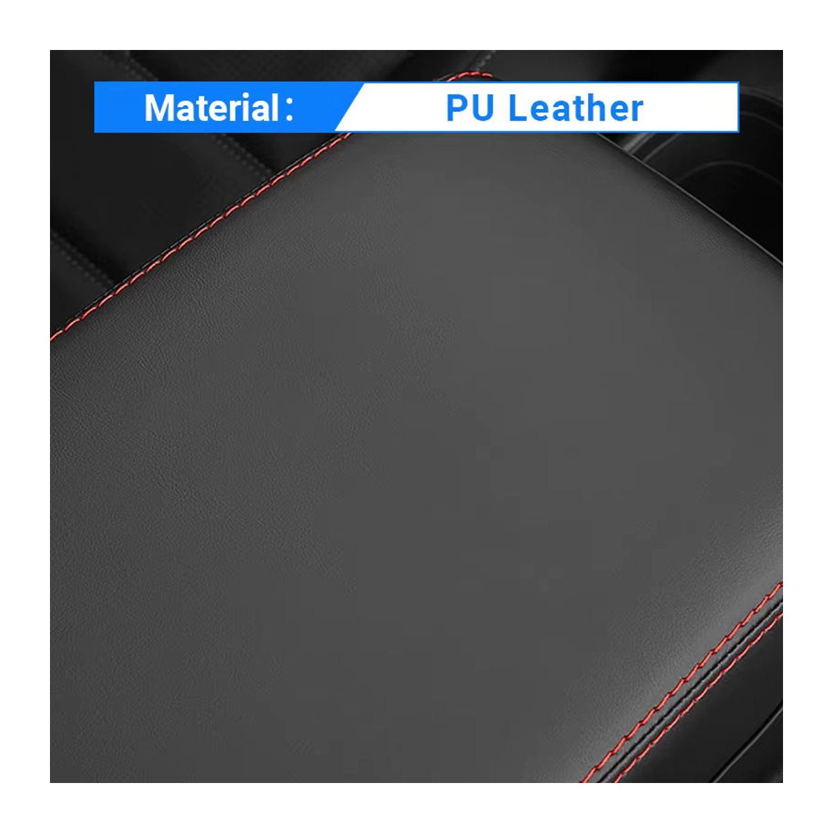YaLumei Armlehnen-Abdeckung aus Leder für Honda CR-V 6. Generation 2023-2025 Hybrid, Schwarz, Geometrisches Design - Bild 3