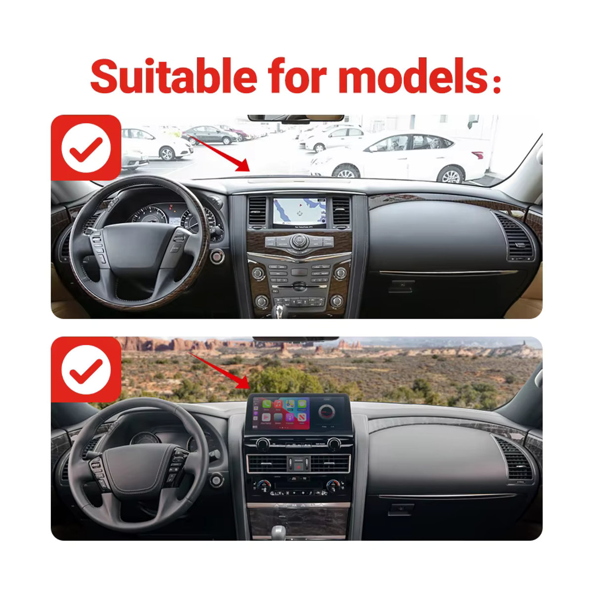 YaLumei Auto Dashboard Sonnenschutz Abdeckung in Schwarz für Nissan Patrol Y62 - Bild 1