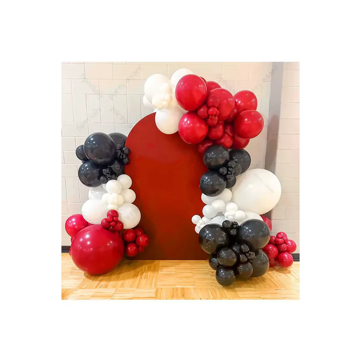 YAYB 129-teiliges Ballonbogen-Set in Schwarz und Rot für Babyparty, Geburtstag, Hochzeit oder Abschlussfeier - Bild 2