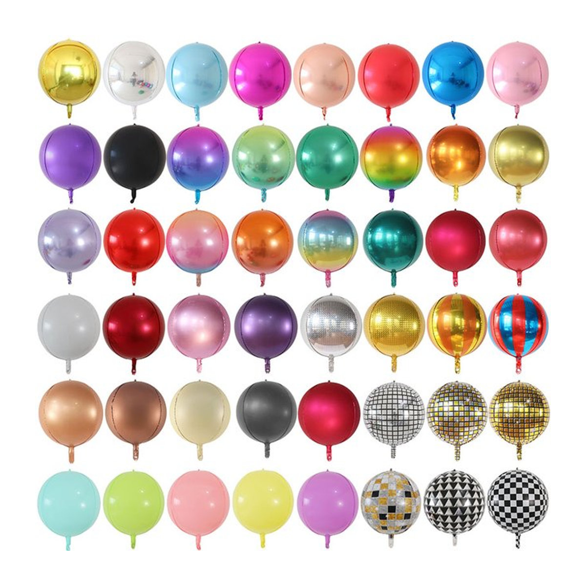 YAYB 22 Zoll Helium Luftballons in Roségold und Mehrfarbig mit 4D Folien-Effekt für Babyparty, Hochzeit und Geburtstag - Bild 1