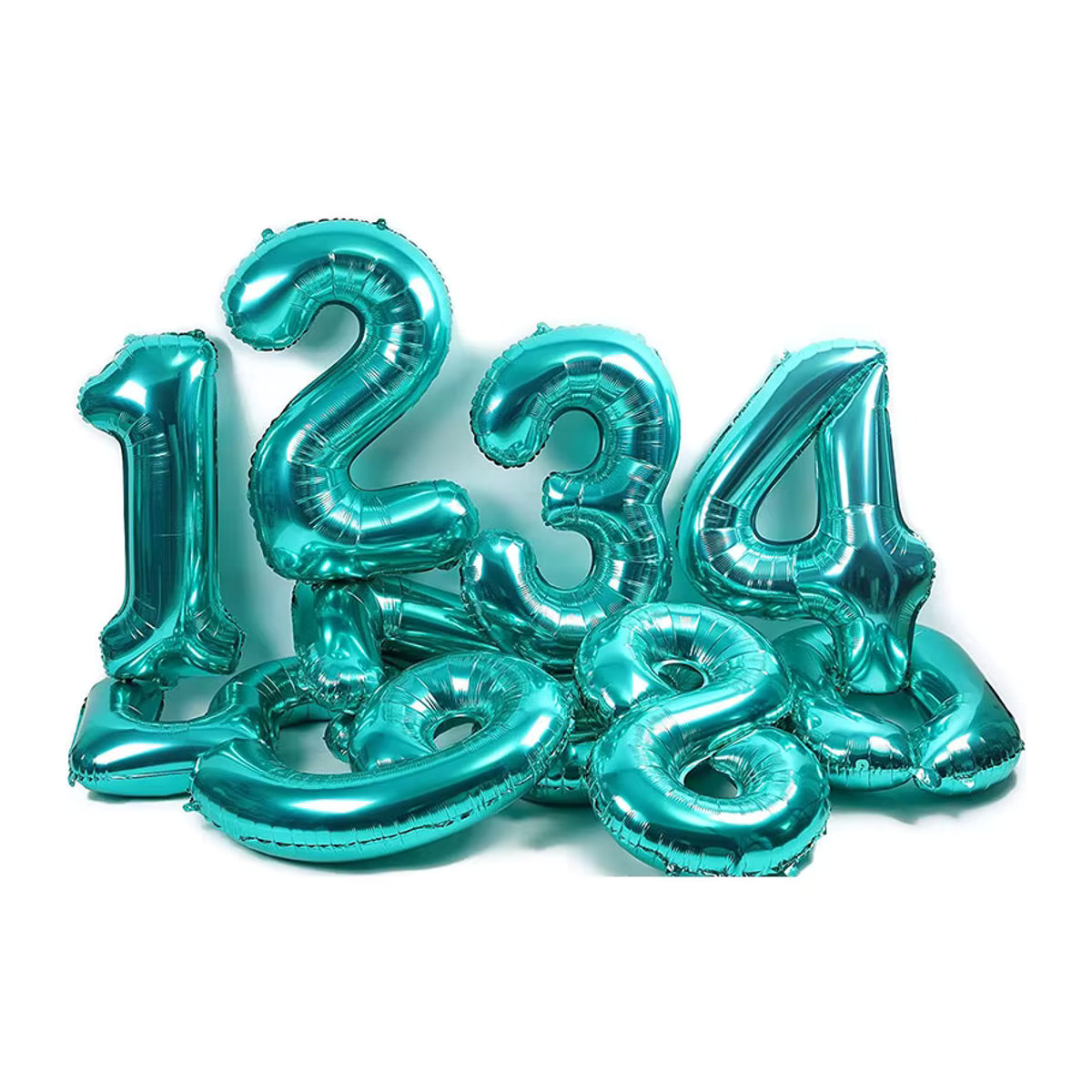 YAYB Zahlen Luftballons aus Folie für Geburtstag und Hochzeit, Mehrfarbig, Höhe: 101,6 cm - Bild 2