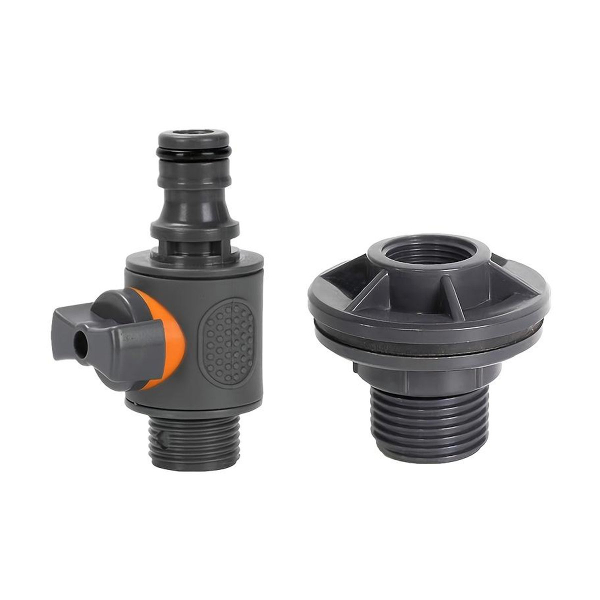 YC Direct 2er-Set IBC-Wasserfass-Adapter aus Kunststoff mit Ventil und Außengewinde in Schwarz - Bild 11