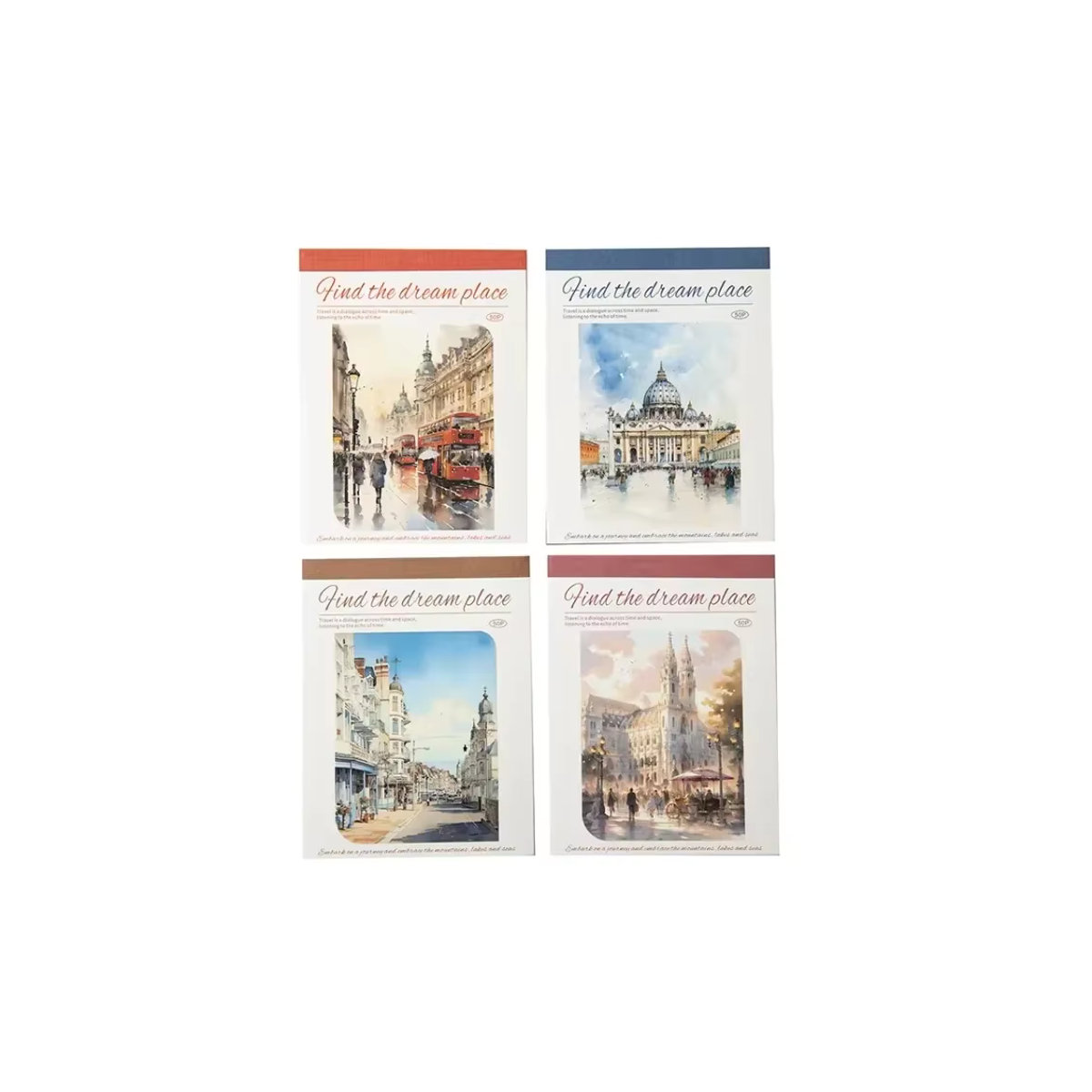 YCDBTH Dreamscape Travel Scenery Landschaftshintergrunddekoration aus Papier in 4 Stilen, mehrfarbig, rechteckig und im Hochformat - Bild 5