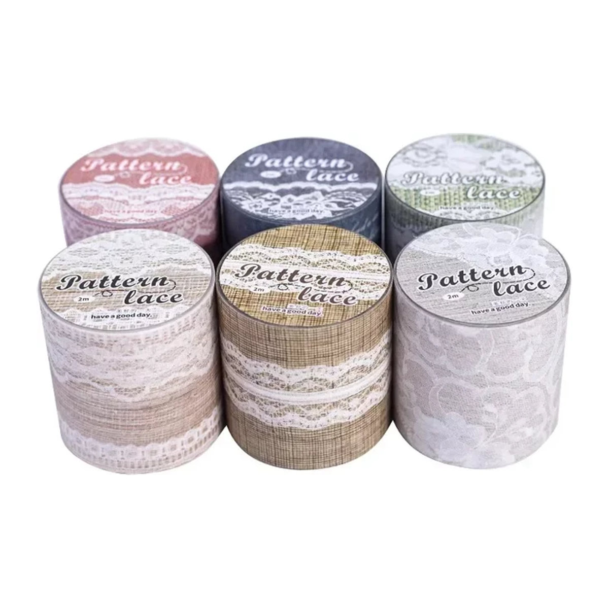 YCDBTH Spitzenstoff-Textur-Hintergrundband aus der Traumweaving-Serie, floral, mehrfarbig, Breite: 38 cm, 6 Stile - Bild 1
