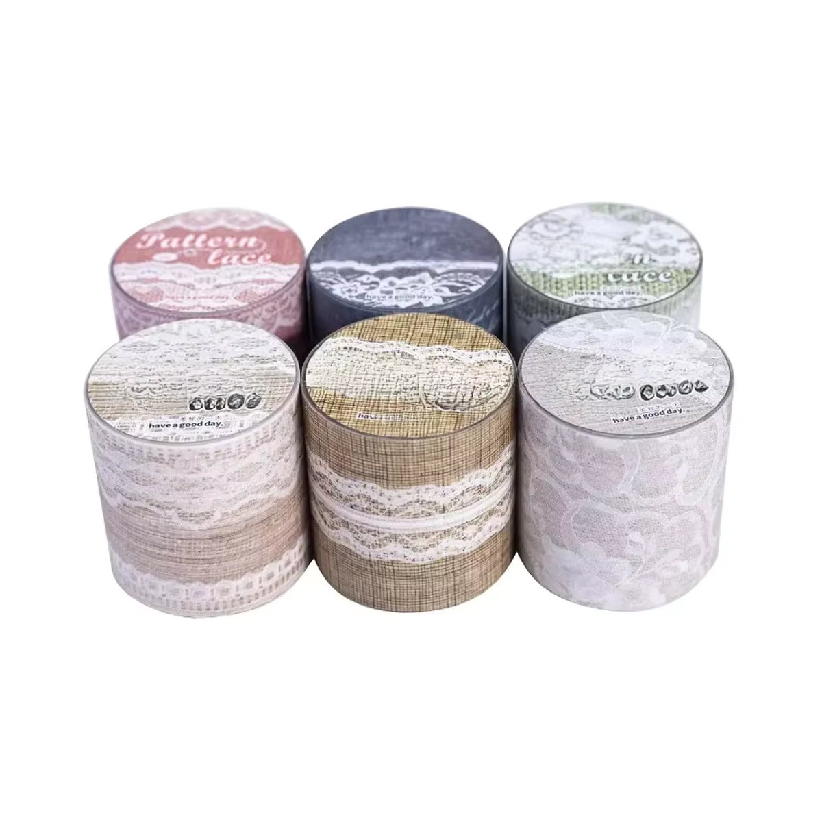 YCDBTH Spitzenstoff-Textur-Hintergrundband aus der Traumweaving-Serie, floral, mehrfarbig, Breite: 38 cm, 6 Stile - Bild 5